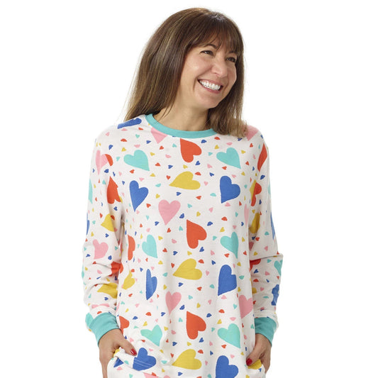 Build-A-Bear Pajama Shop™ Colorful Hearts PJ Top - Adult - US 5278
