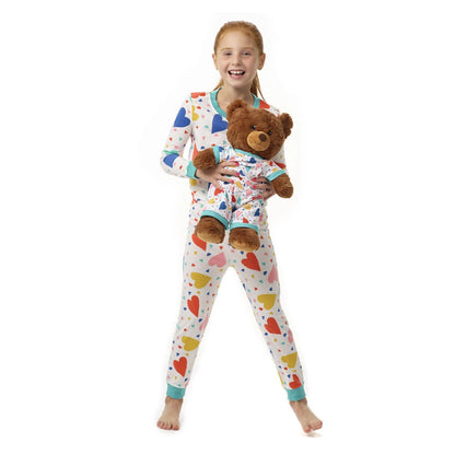 Build-A-Bear Pajama Shop™ Colorful Hearts PJ Pants - Toddler and Youth - US 7155