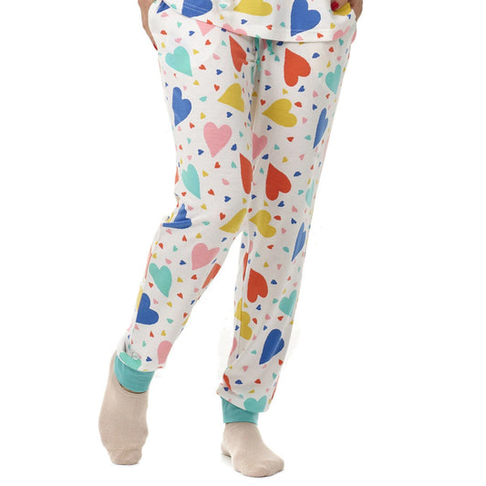 Build-A-Bear Pajama Shop™ Colorful Hearts PJ Pants - Adult - US 6916