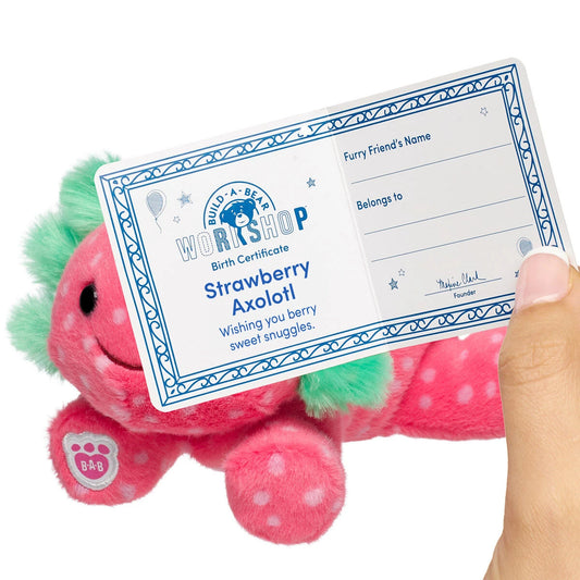 Build-A-Bear Mini Beans Strawberry Axolotl Stuffed | BAB - US 7210