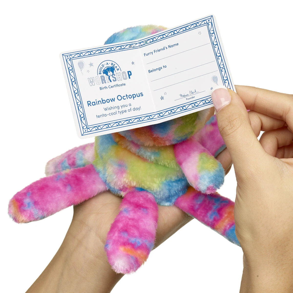 Mini Beans Rainbow Octopus Stuffed Animal - US 4759