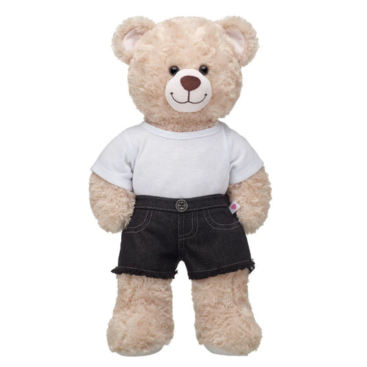 Black Denim Frayed Shorts for Stuffed Animals | Build-A-Bear® - US 3278