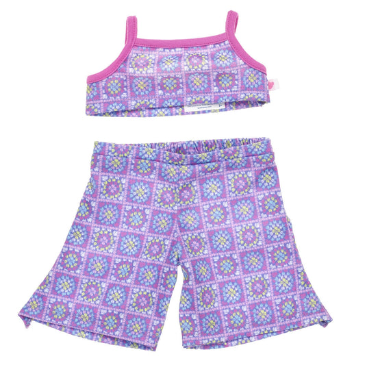 Plush Purple Crochet Jumpsuit Set for Stuffed Animals | Build-A-Bear® - US 9909