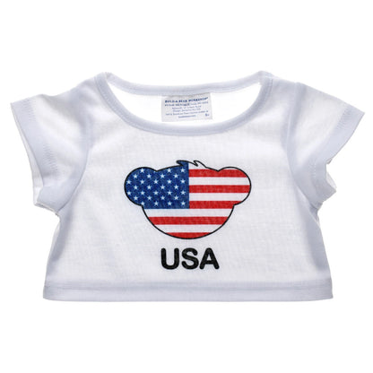 Happy Hugs Teddy Bear USA T-Shirt Gift Set | Build-A-Bear - US 1522