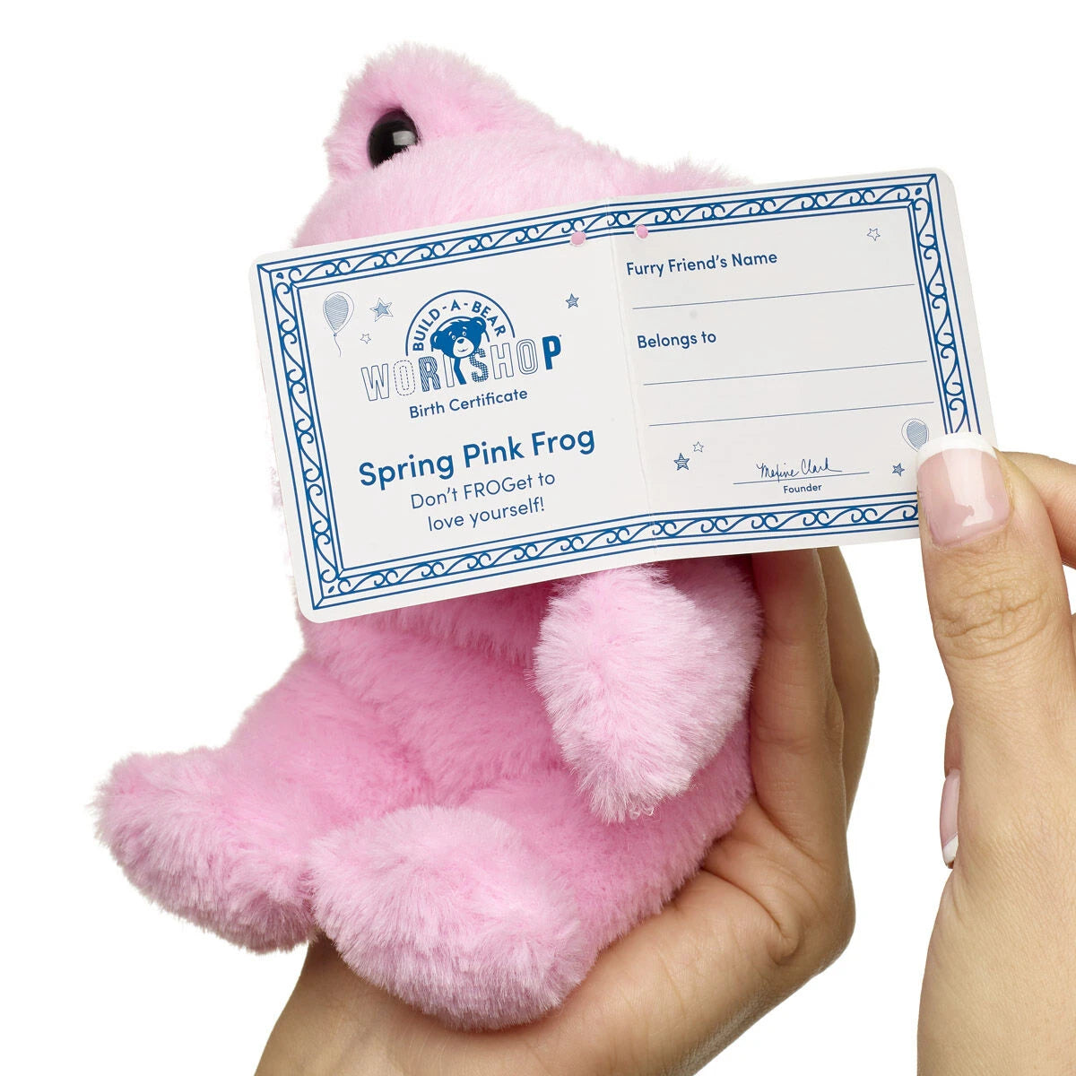 Mini Beans Spring Pink Frog Stuffed Animal | Build-A-Bear® - US 9934