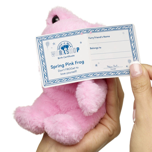 Mini Beans Spring Pink Frog Stuffed Animal | Build-A-Bear® - US 4202
