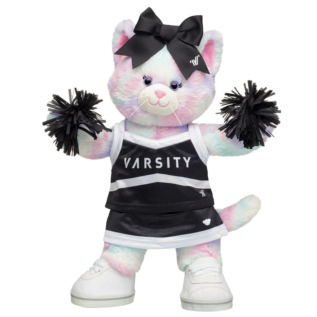 Online-Only Pastel Swirl Kitty Black Cheer Uniform Set | Build-A-Bear® - US 4503