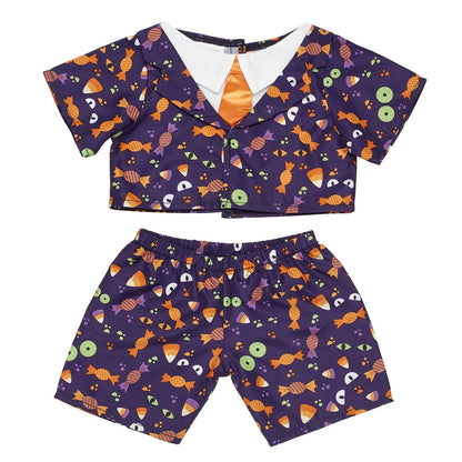 Halloween Suit w/ White Collars &amp; Orange Tie | Build-A-Bear® - US 8525