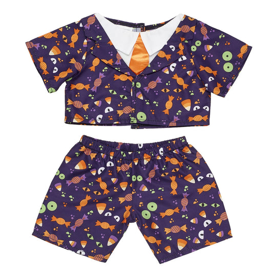 Halloween Suit w/ White Collars &amp; Orange Tie | Build-A-Bear® - US 8525