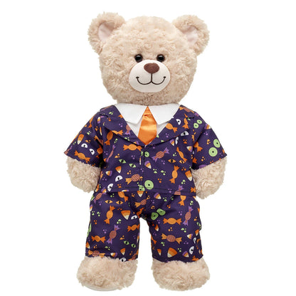 Halloween Suit w/ White Collars &amp; Orange Tie | Build-A-Bear® - US 8525
