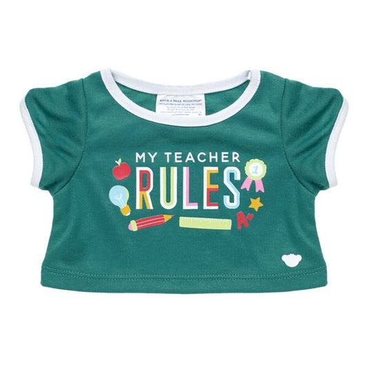 My Teacher Rules T-Shirt for Stuffed Animals | Build-A-Bear® - US 6889