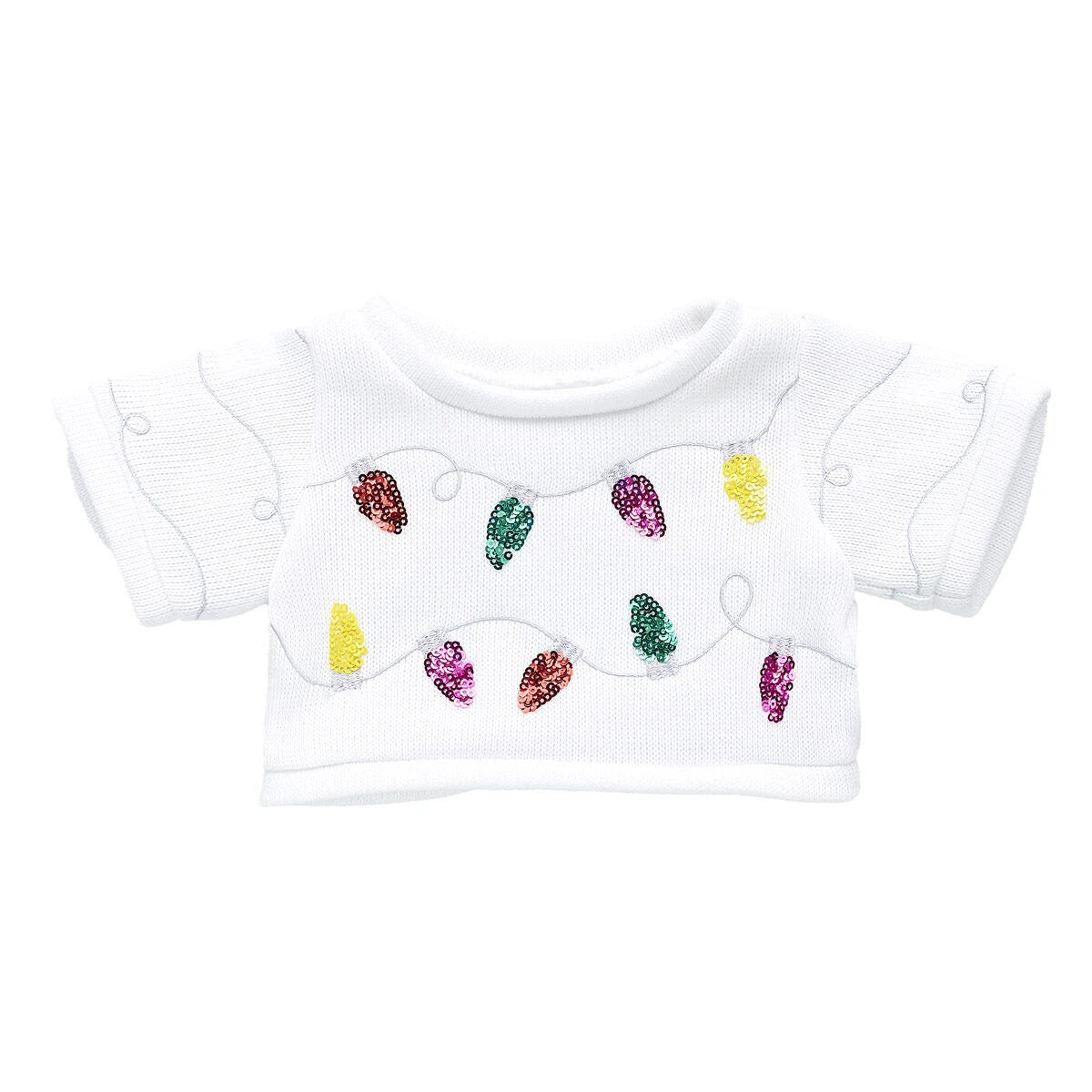 Tipsy Elves Sequin Lights Ugly Christmas Sweater for Stuffed Animals | Build-A-Bear® - US 4201