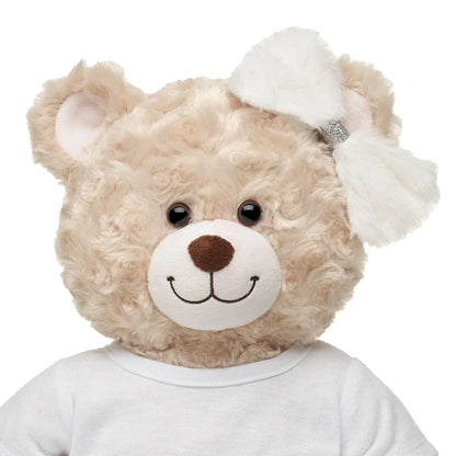 Fuzzy White Bow for Stuffed Animals | Build-A-Bear Workshop® - US 5306