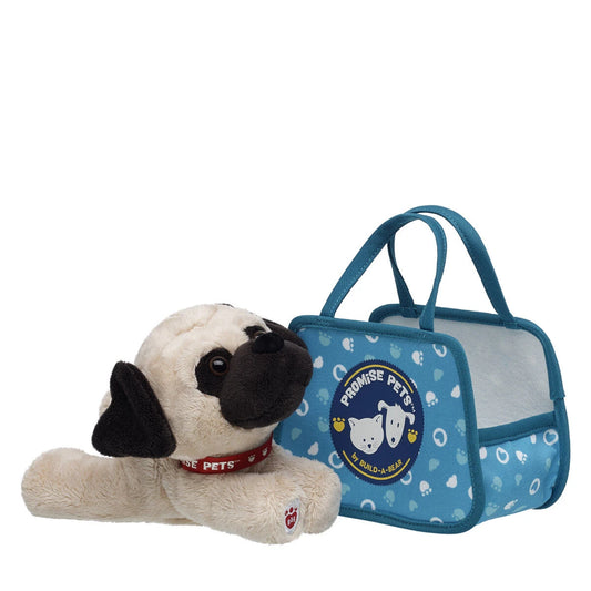 Build-A-Bear Mini Beans® Promise Pets™ Pug Stuffed Animal with Pet Carrier | Build-A-Bear® - US 3080